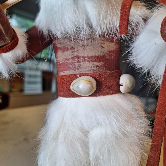 Kachina Doll Bear Mask BYLD Vintage Native American God Legend Folk Art Shell - Picture 5 of 15